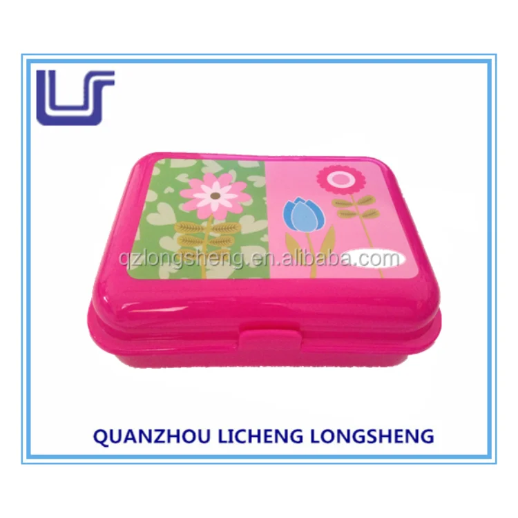 2 Layer Eco Bento Kids Salad Sushi Snack Hard Container Removable Compartment Inside Plastic Lunch Box With Divider