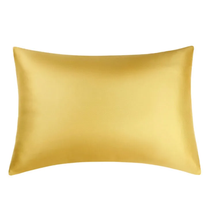 22 mm organic custom embroidered silk pillow case 100% mulberry silk pillowcase Summer Cool Solid Colors  silk pillowcase