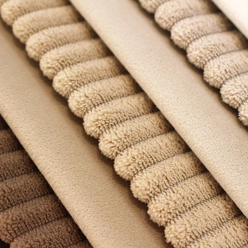 Factory Price Velvet Bonding Corduroy Fabric Solid Color Soft High-End Garment Fabric
