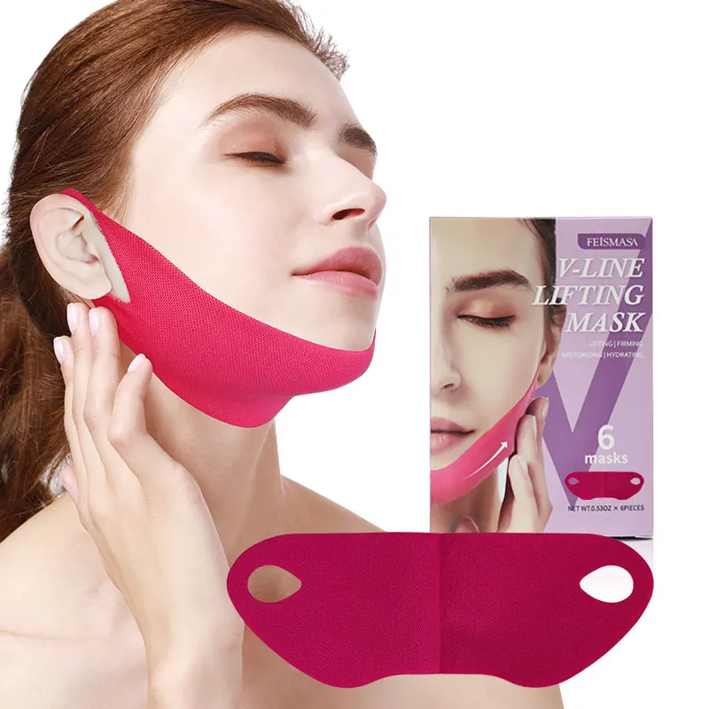 Private Label V Line Shape Face Lifting Mask Tightening Firming Repair Double Chin Reducer Chin Up Patch Lifting Mask