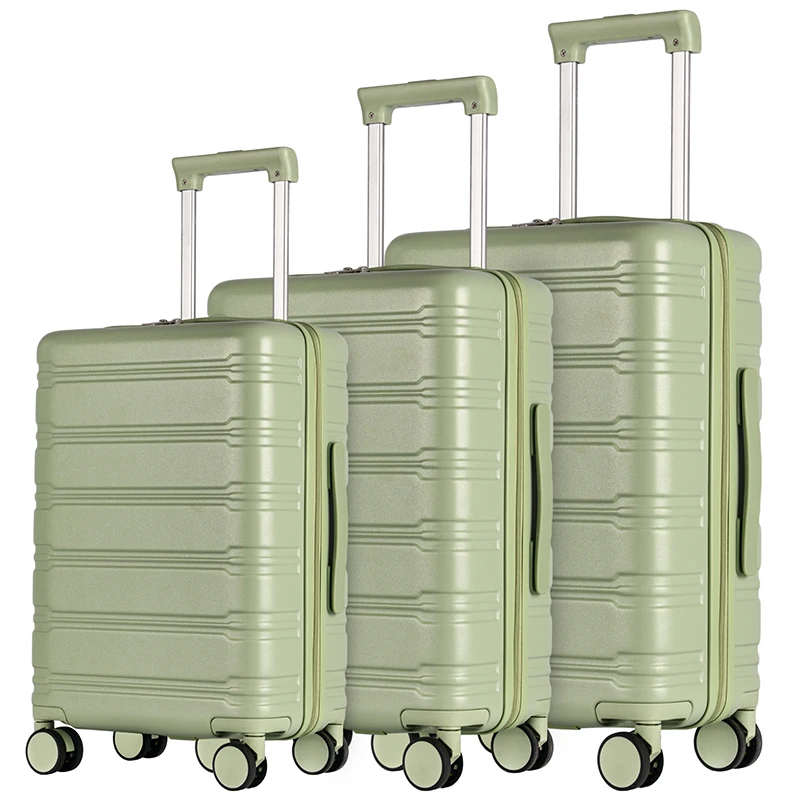 Fashion unique abs+pc design trolley luggage case with TSA lock,new design 3 pieces in one set travel suitcase