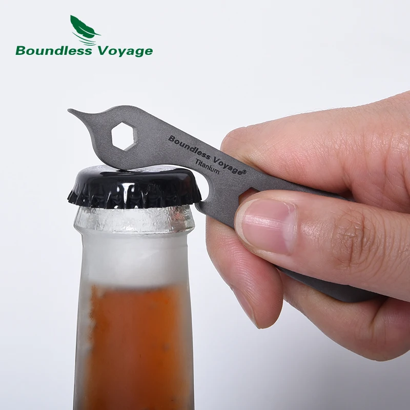 Boundless Voyage  Titanium EDC ToolMini Screwdriver Wrench Hand Camping Survival tool Outdoor Portable Pocket Tool