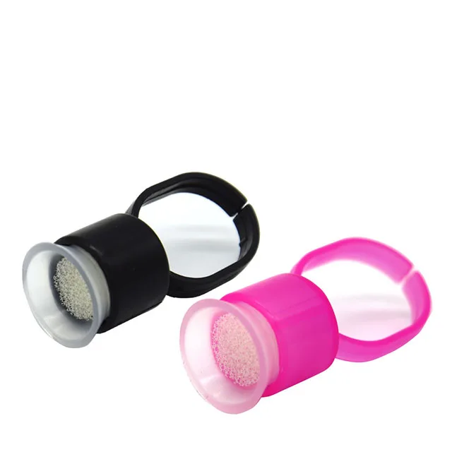 Tattoo Ink Cups 100 Pcs Disposable Microblading Permanent Makeup Sponge Pigment Ink Ring Cups for Eyebrow Pigmentation