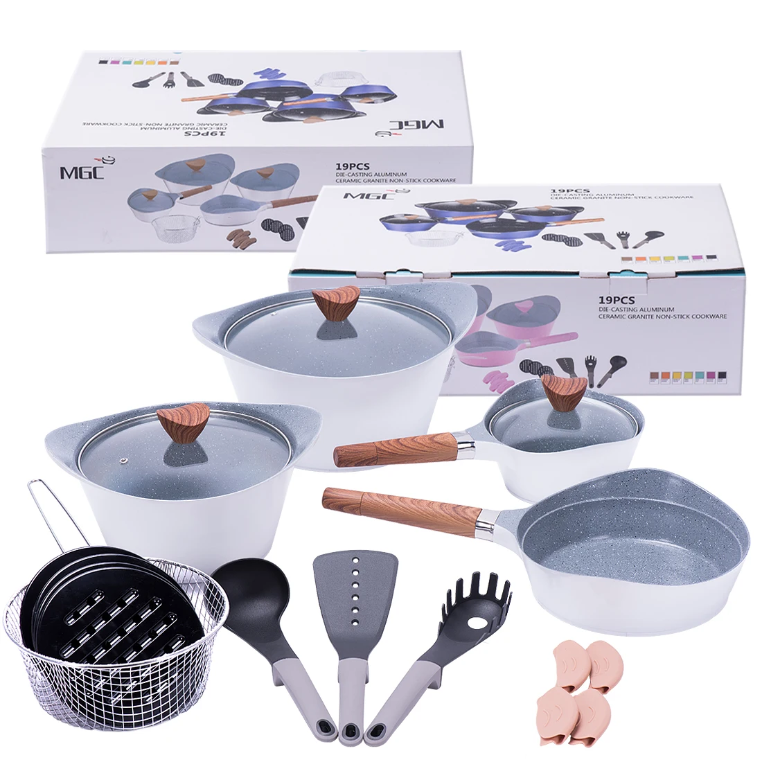 Cooklover Big Pot Large Korean Ceramic Cooking Pot And Pans Non Stick Cookware Set