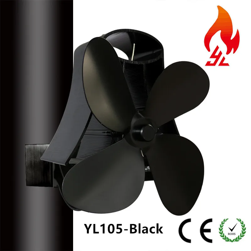 
New Magnetic Flue Pipe Heat Powered Stove Fan 