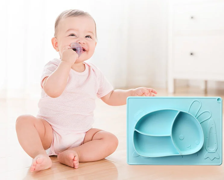 
BPA free baby silicone plates on food grade 