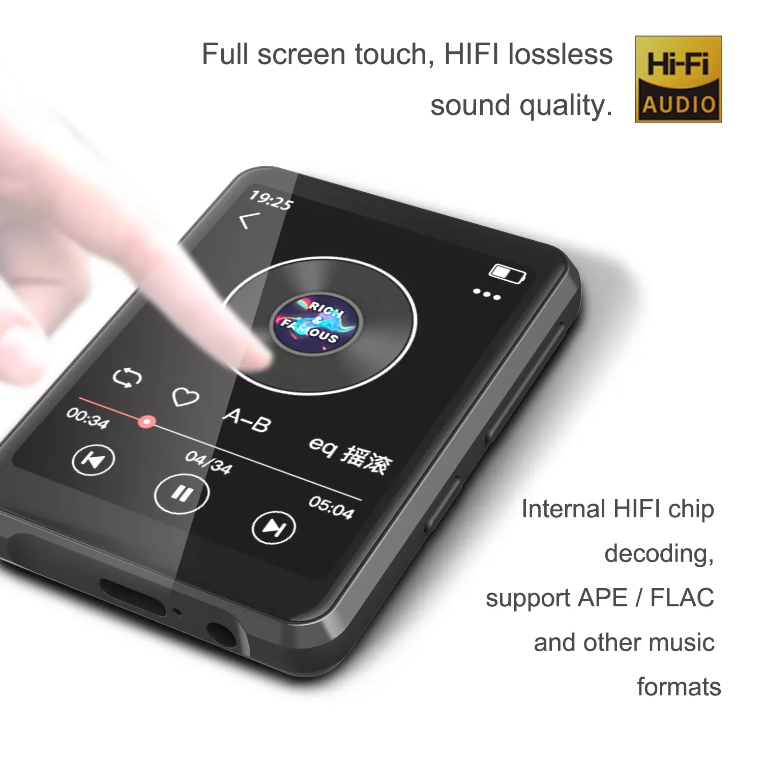 Cheap Mp3 Players in Small Size Mini MP3 Player with Recording FM Radior WIFI Blue tooth free download apps
