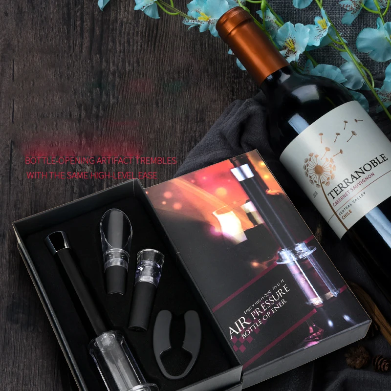 
Custom blank air pump wine bottle opener round air pressure wine opener 