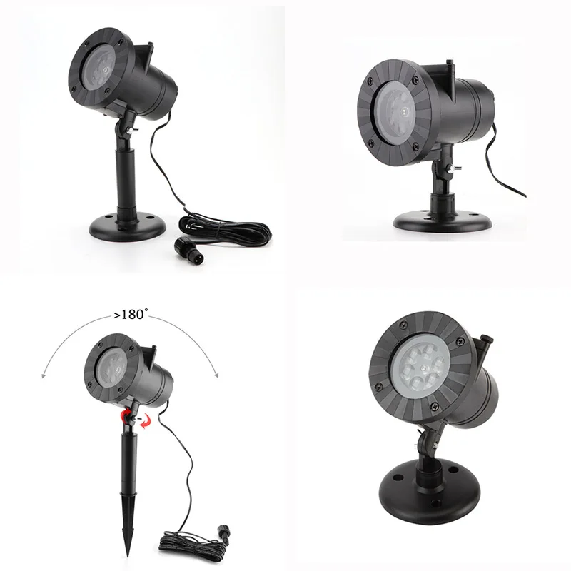 Christmas Lights Projector, 15 Patterns Outdoor LED Rotating Snowflake Projection Light Show Spotlight