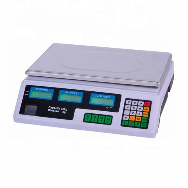 Factory 30kg 35kg 40kg electronic platform scale Rechargeable battery KG LB electronic price computing scale