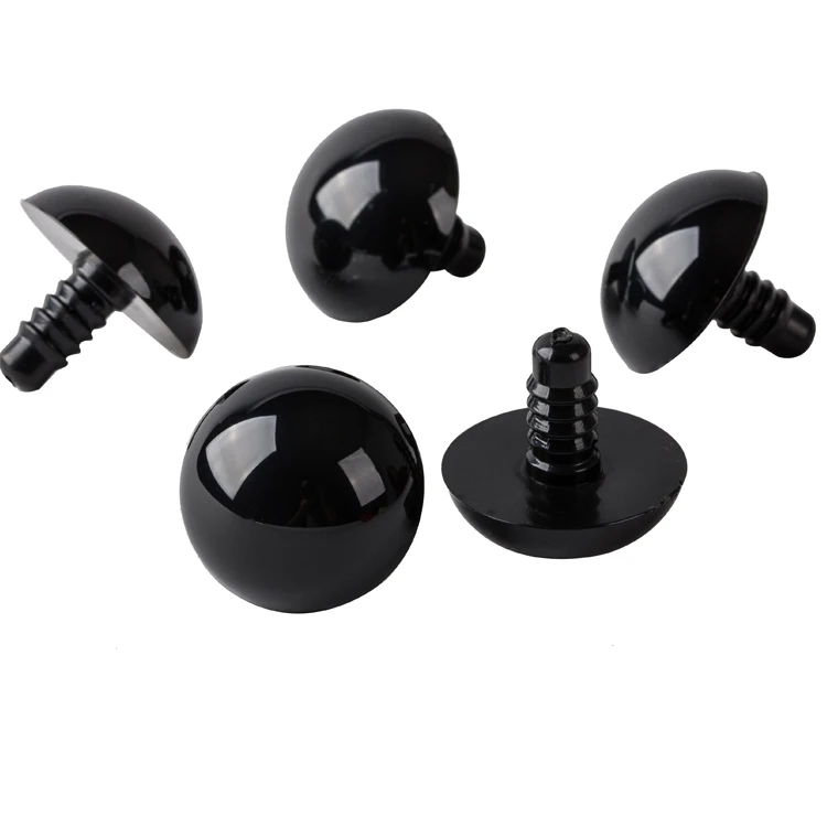 Toy Accessories 10mm Black Safety Puppet Eyes and Nose for Stuffed Toys