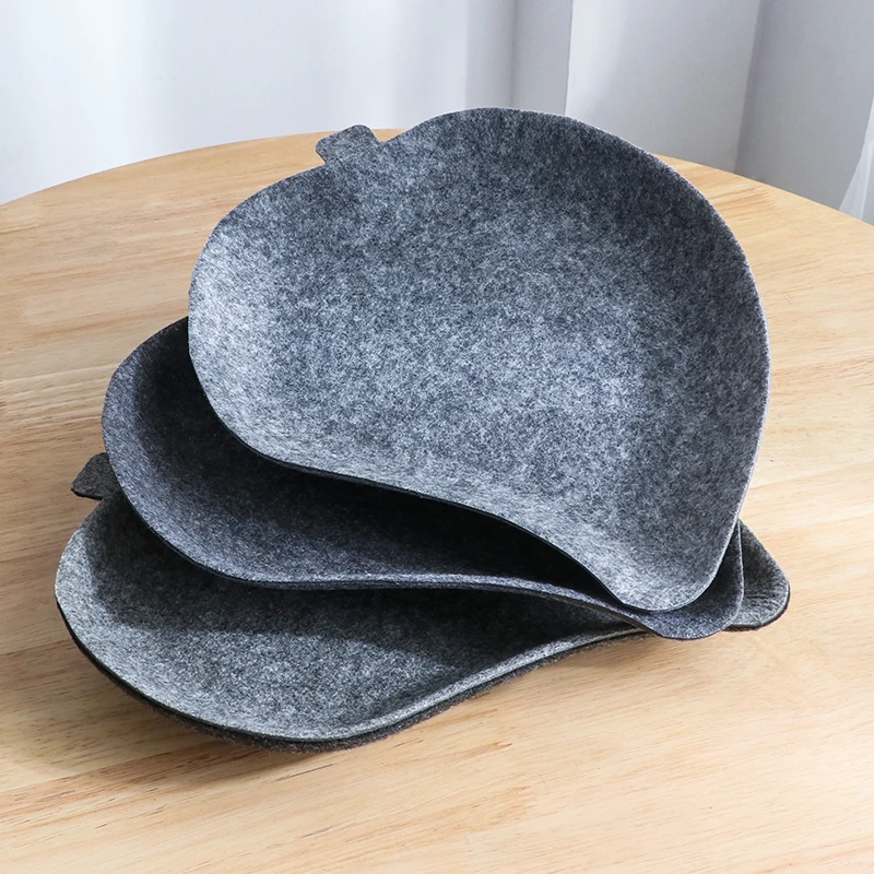 Creative Home Dinner Plate Fruit Plate Felt Living Room Table Candy Dried Fruit Tray for Snack storage tray