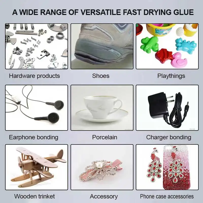 Quick Drying Glue  High Temperature Resistant Instant Adhesive General Purpose Ceramic Plastic Metal Glue