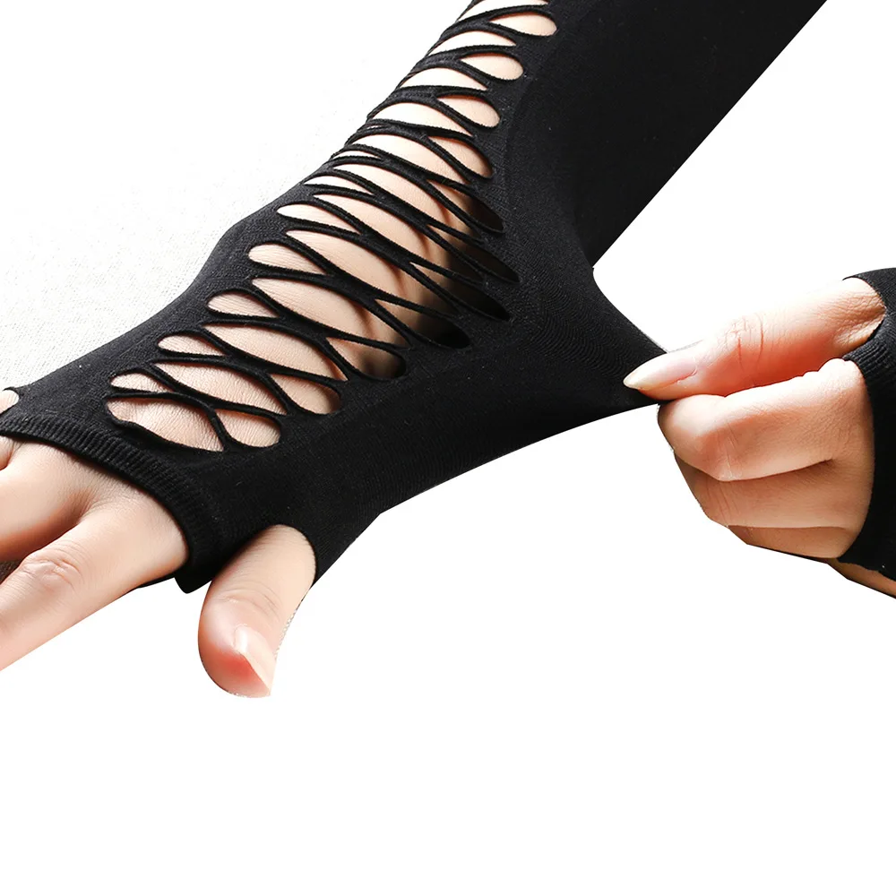 Fishnet Fingerless Long Gloves Leg Arm Cuff Party Wear Fancy Dress For Womens Sexy Girls Punk Goth Dance Mesh Gloves