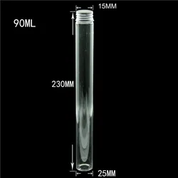 90ml Glass Bottle with Silver Screw Cover, can Hold Food Accessories or Liquid, Customized Logo, Mass Sale and Free of Freight