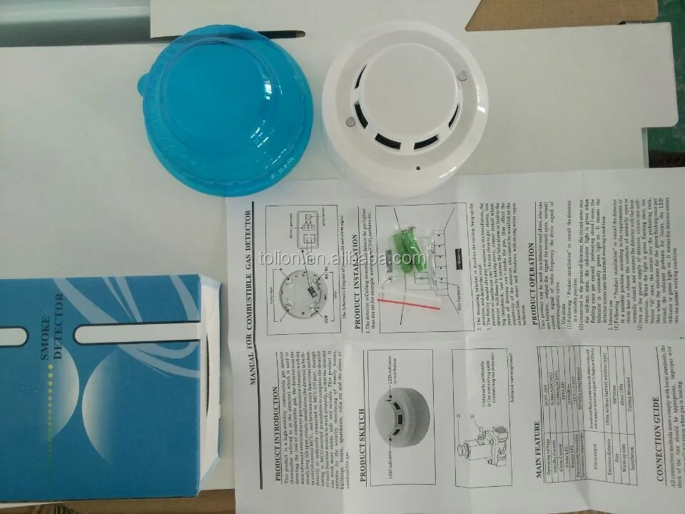 Standalone Heat Detector with DC 9V battery manufacture price smoke alarm