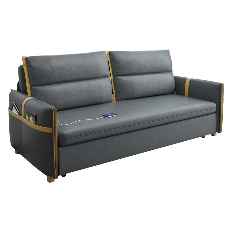 Sofa bed dual-use foldable multi-functional living room double 2 meters small household economy with storage retractable