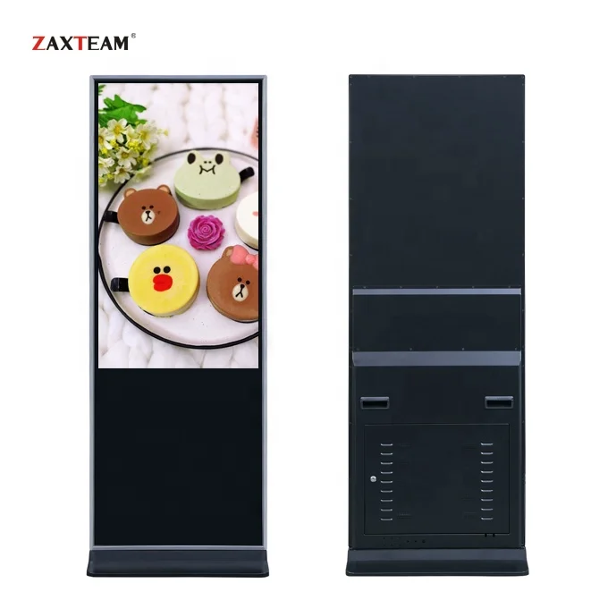 55 Inch Indoor Android Advertising Player Poster Kiosk Touch Screen Lcd Battery Display Floor Stand Digital Signage