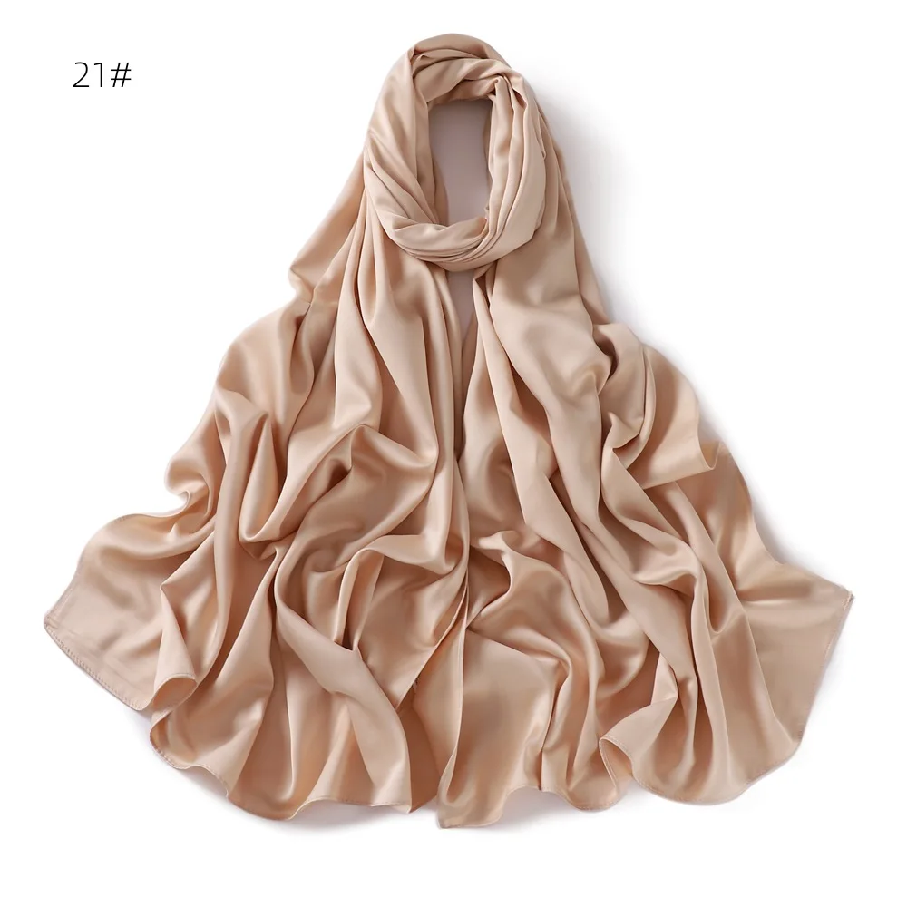 wholesale 2023 Muslim Woman matte satin Plain Hijabs Islam Hijab Scarf hot selling soft muslim long scarf QK234