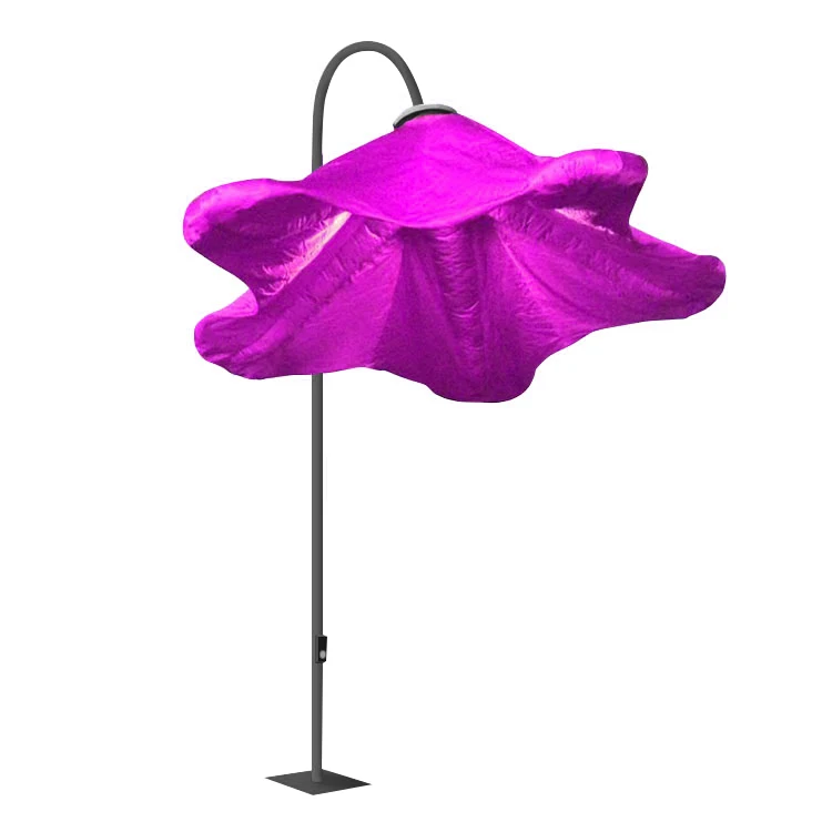 Christmas Flower LED Installation Art Sculpture Lighting Inflatable Flower Lamp With Induction Function