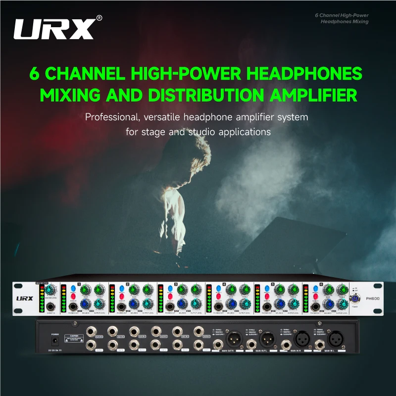 Юрх Новый PH600 Профессиональный стеллаж для выставки товаров студийный этап аудио 6-канальный высокой мощности наушники смешивания и