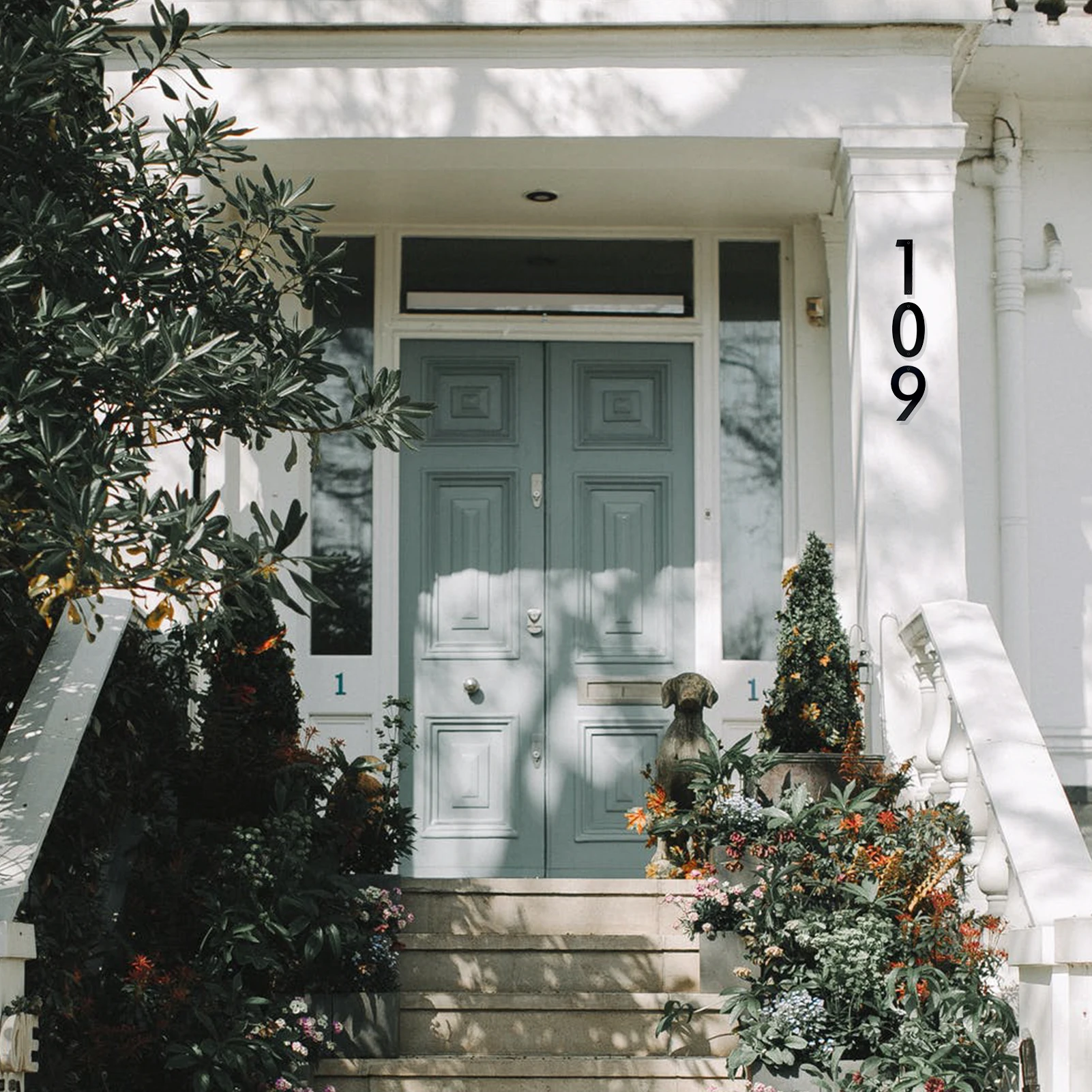 House Number for Outside Floating Modern Address Numbers for Houses by metal Black for Home Door and Mailbox