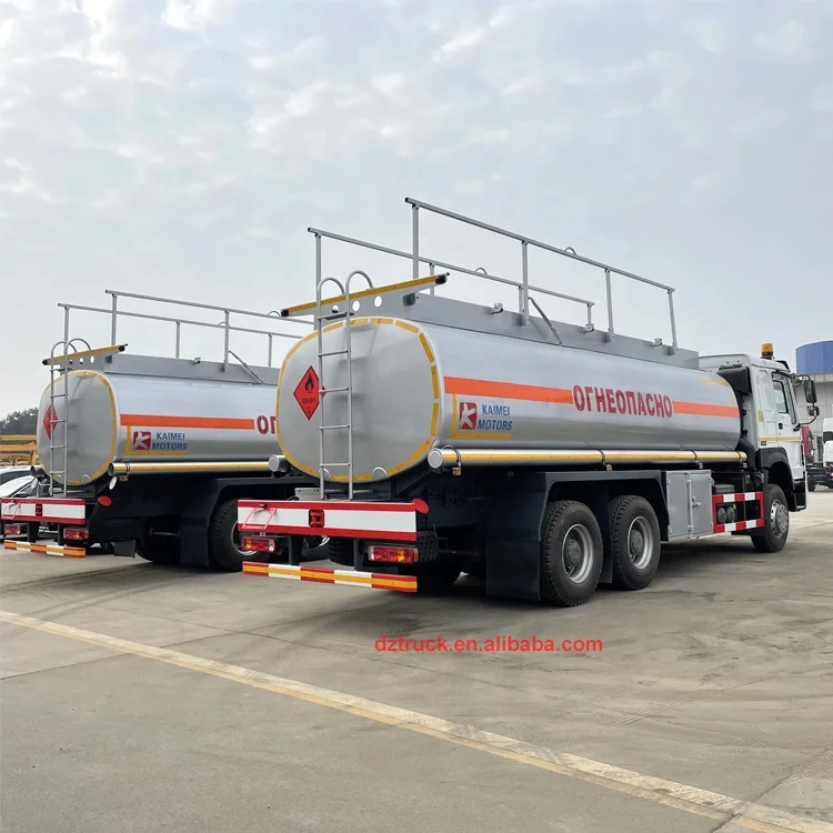 Sinotruck howo 6600 Gallon Petrol Mobile Dispenser Refuel Diesel Oil Bowser Fuel Tank Truck