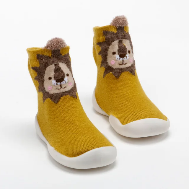 Indoor comfortable Baby shoe With Rubber Soles Infant kids baby socks