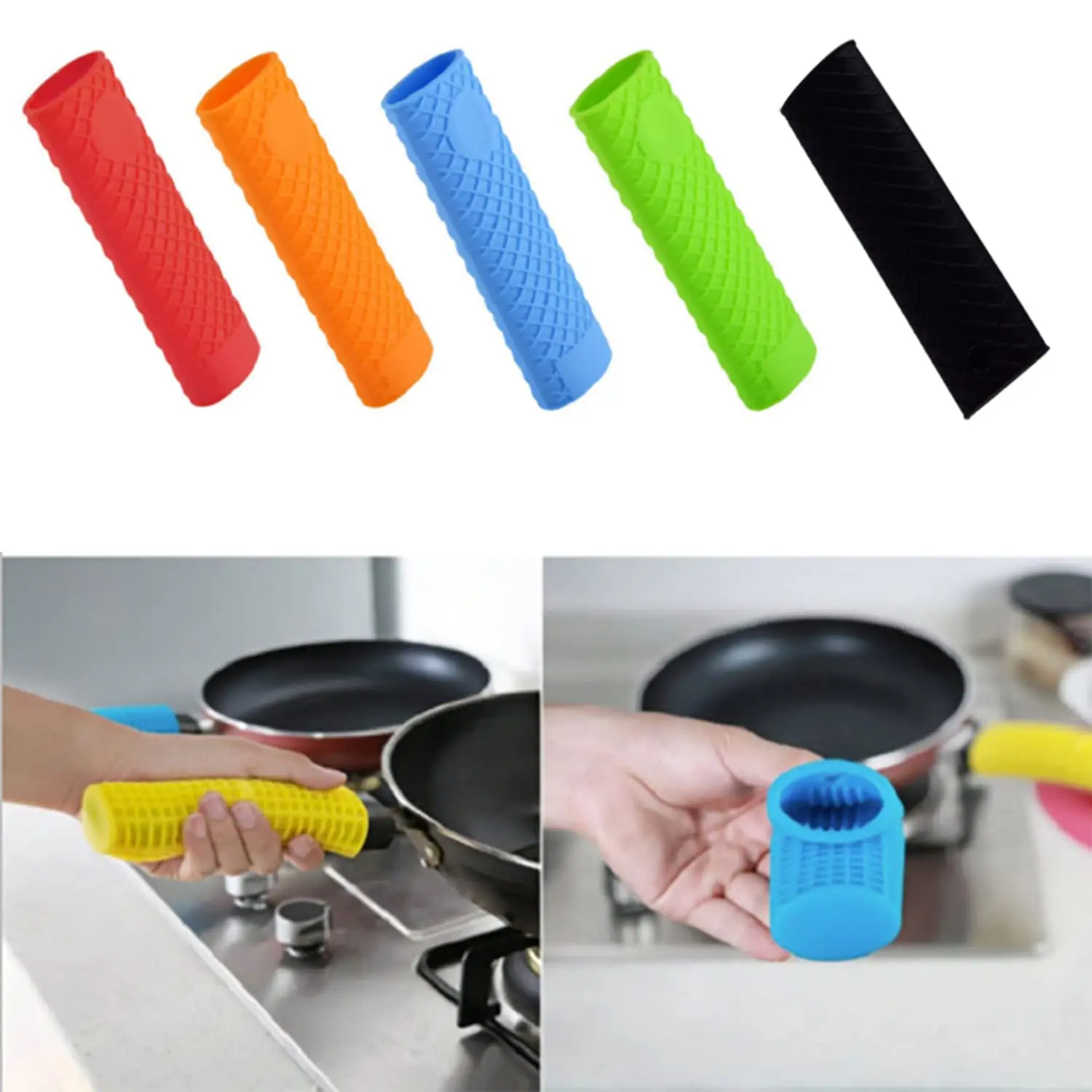 Hot Handle Bracket Silicone Pot Lid Silicone Pot Handle Sleeve Skillet Handle Cover Cast Iron Skillet Cover