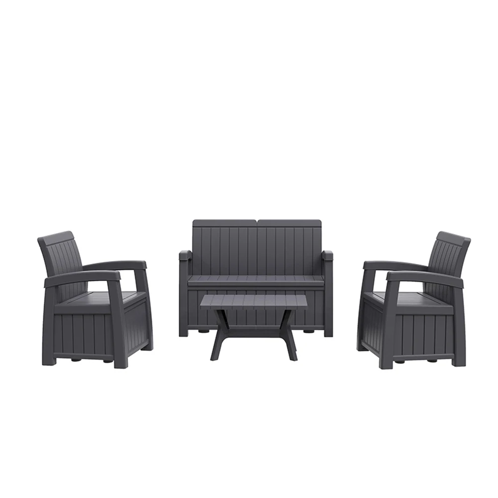 Пластиковая скамейка для хранения большой емкости для сада