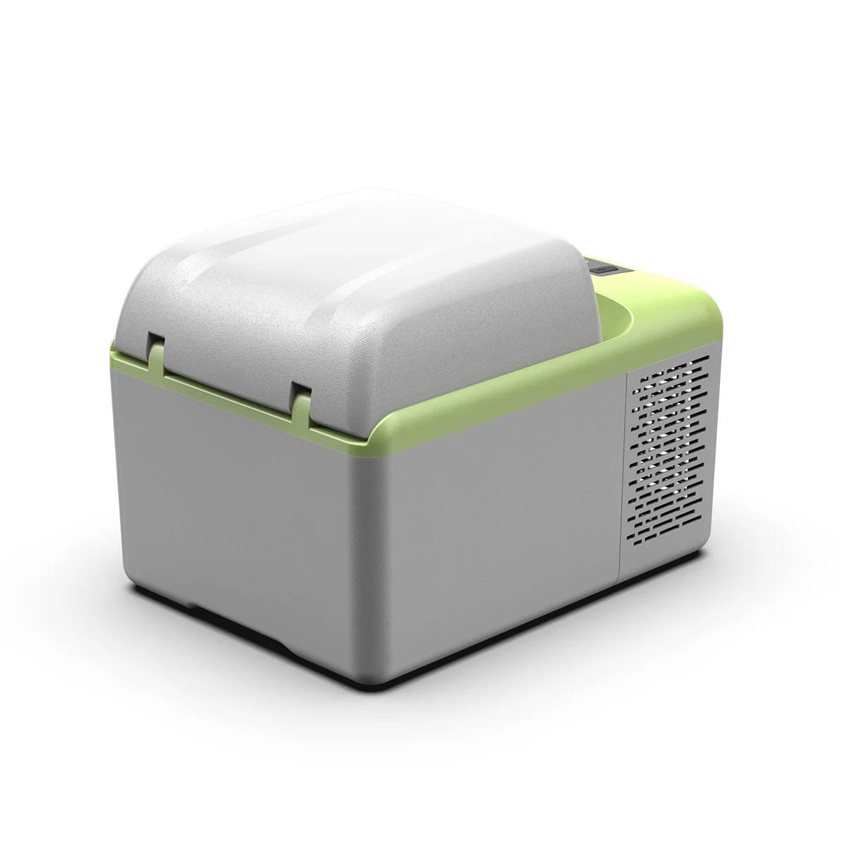 Alpicool C12P new arrivals green color 10.8L mini fridge freezer 2 in 1 portable camping refrigerator for car home dual use