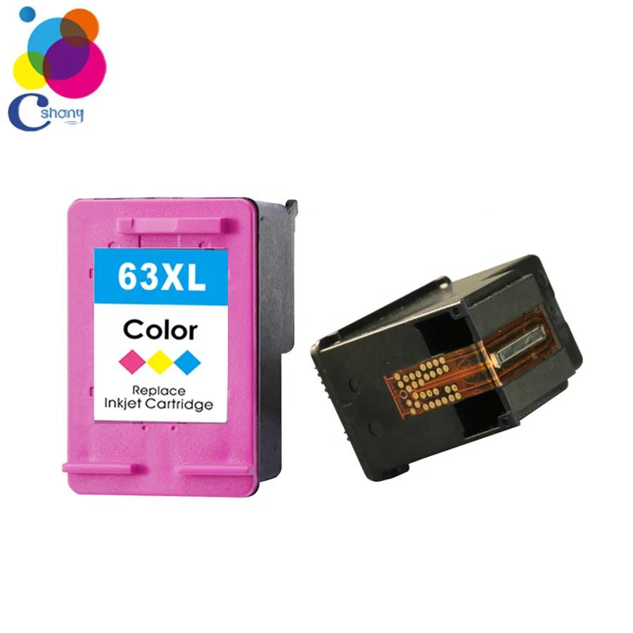 2020 Remanufactured compatible ink cartridge for HP 63xl color black for Deskjet  2130 3630 4520 1111 4650 5740 printer
