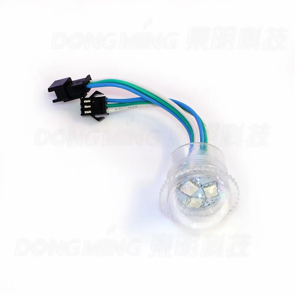 
addressable rgb full color 26mm WS2811 LED pixel module;3pcs 5050 SMD RGB LED,DC12V input;transparent cover;0.72W 