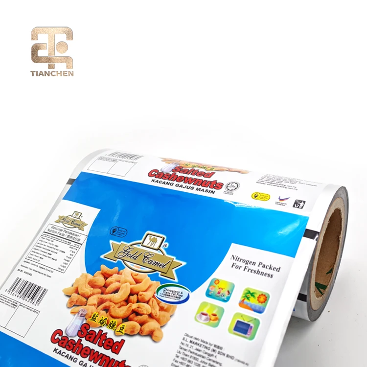 Custom Print Flexible Automatic Packing Material Food Grade Laminated Plastic Film Roll