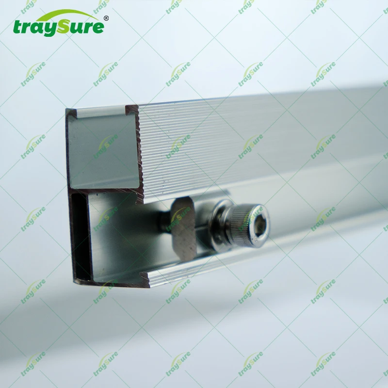 TRAYSURE Rooftop Solar Mounting System Aluminum 6065 -T5 Solar Brackets Panel Customized Rail Solar Mounting System