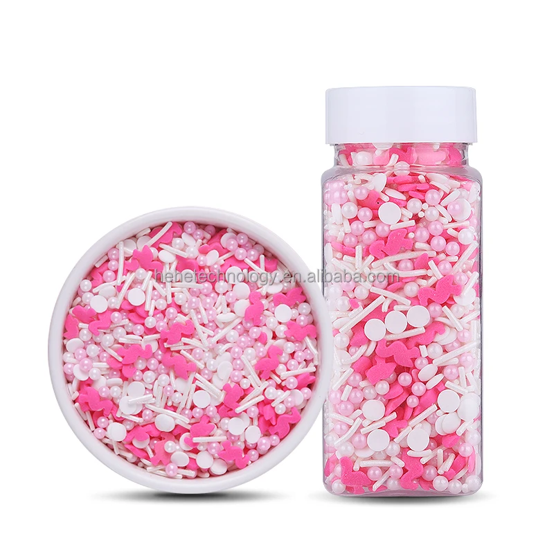 Розовый фламинго конфетти съедобные подставки для тортов декоративные принадлежности торта кондитерские