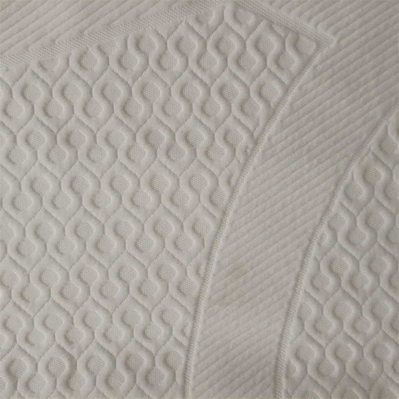 100 polyester knitted large wide arc pattern Jacquard Home textile fabric is used for mattress and mattress cover