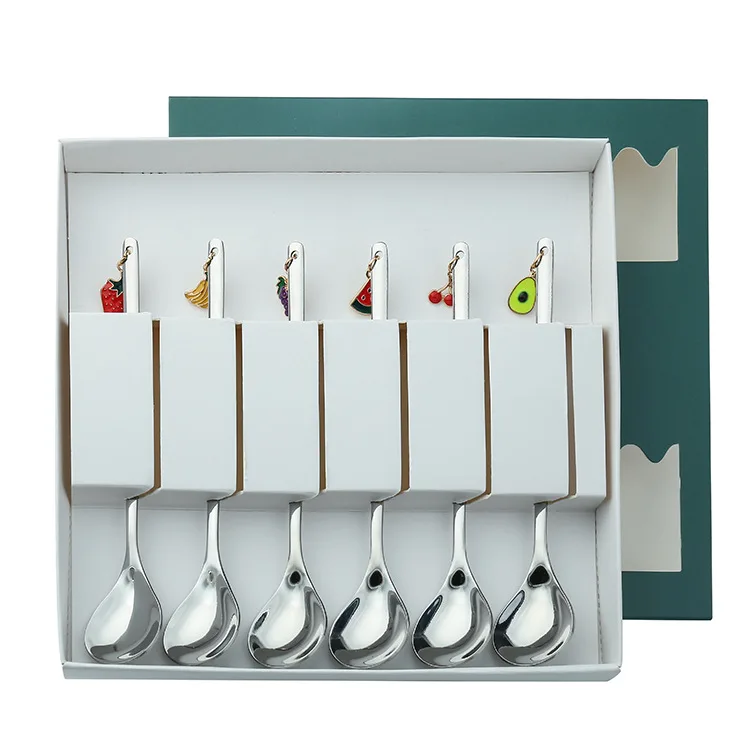 Creative dessert spoon Christmas style stainless steel coffee spoon Christmas gift wholesale