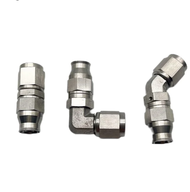 Haofa Straight 45Degree 90deg Stainless Steel PTFE Swivel Hose Ends AN3 Brake Fitting -3AN
