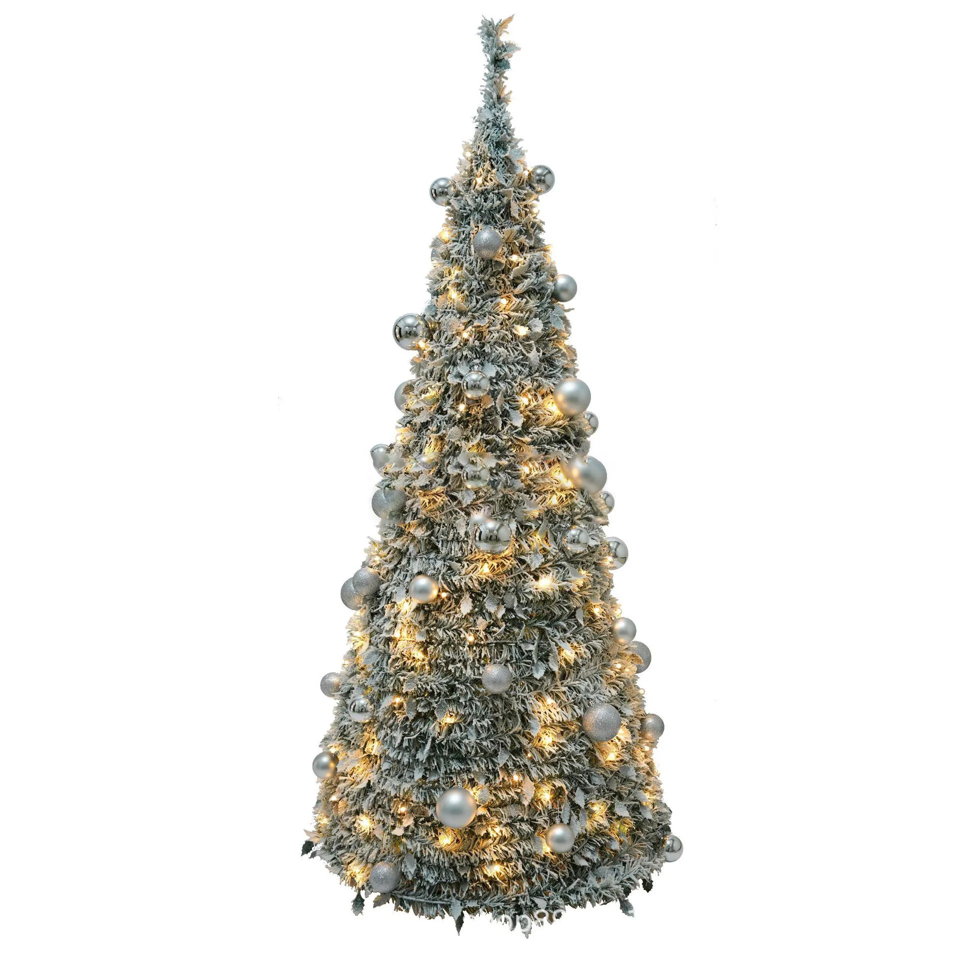 2024 New Arrival 6ft 7ft 8ft 9ft Pre-lit Pop Up Xmas Tree Pop Up Christmas Tree for Christmas Decorations
