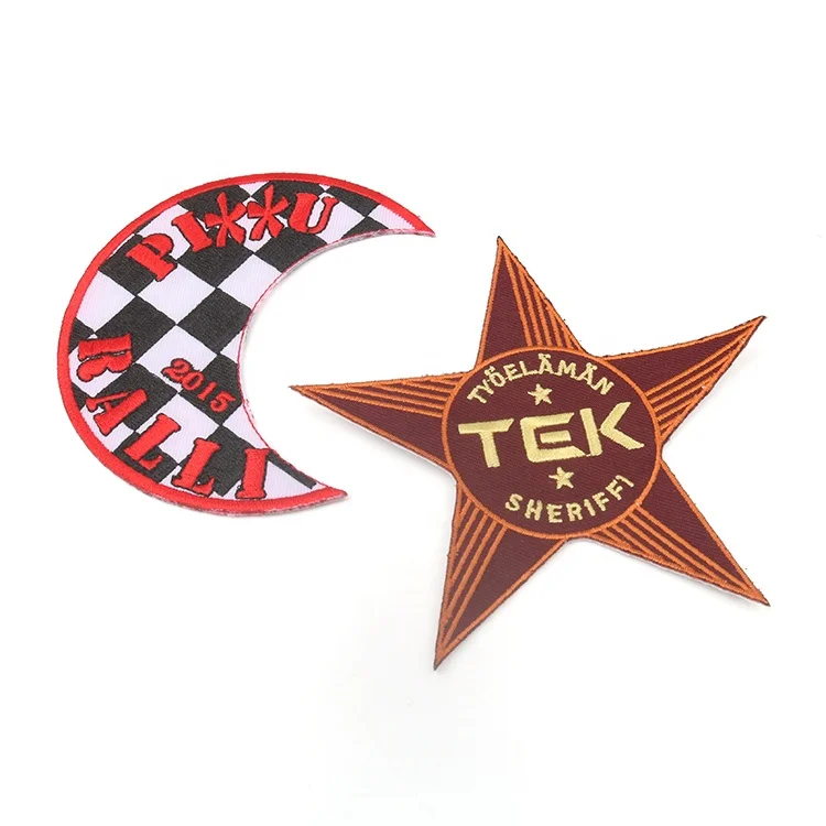 Wholesale Eco-friendly Custom Round Iron on Patches Cute Panda Cat Animal Logo Twill Embroidery Badges for Polo Shirts