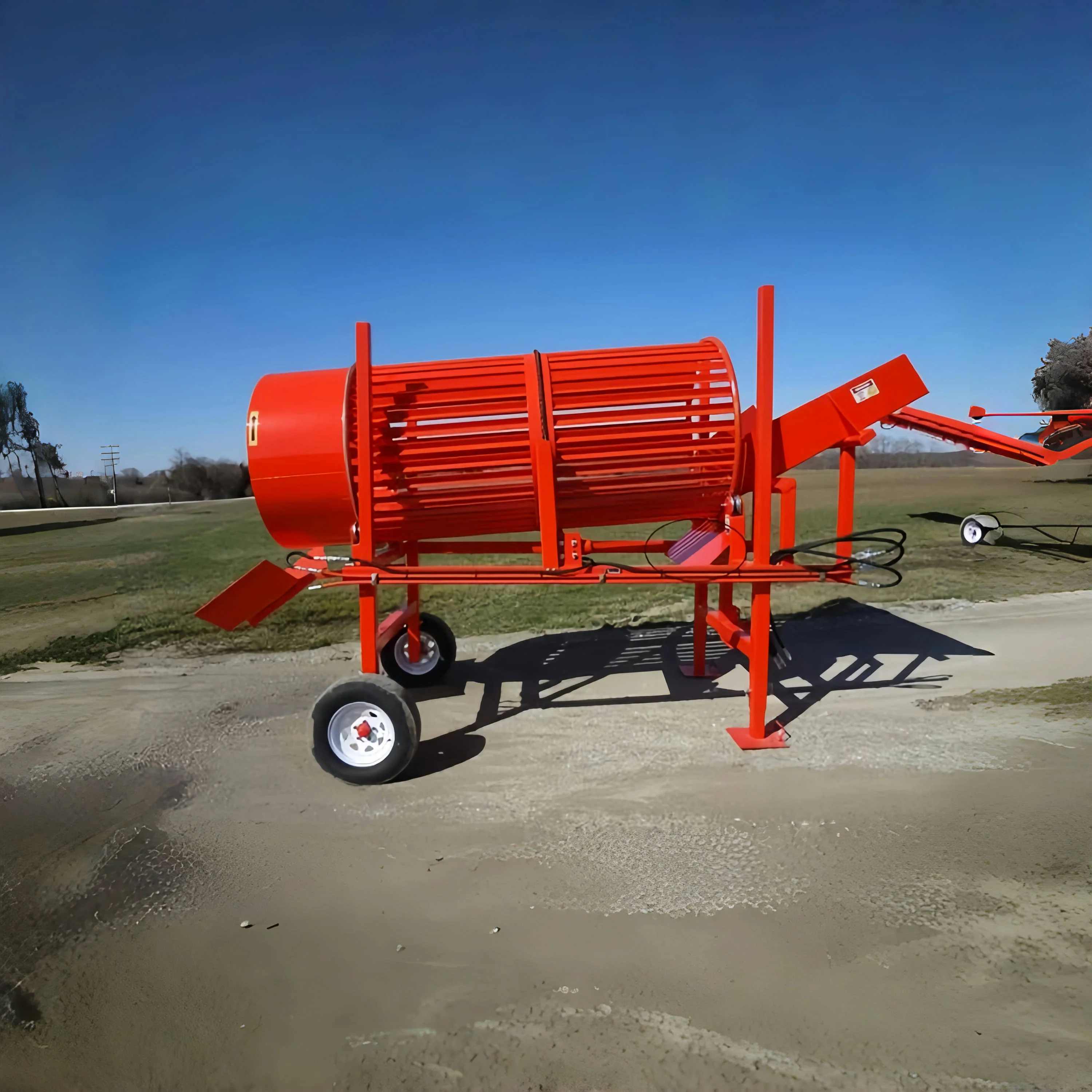 Low price firewood sawdust trommel screen machine Large Capacity Wood Cleaner for sale