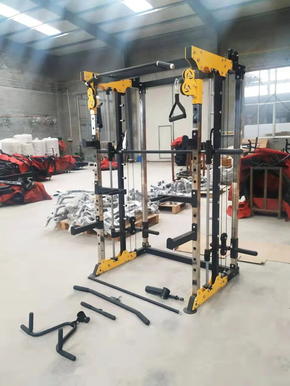 Wholesale Commercial Gym fitness Strength training Multifunctional Smith squat rack Machine DY-6002