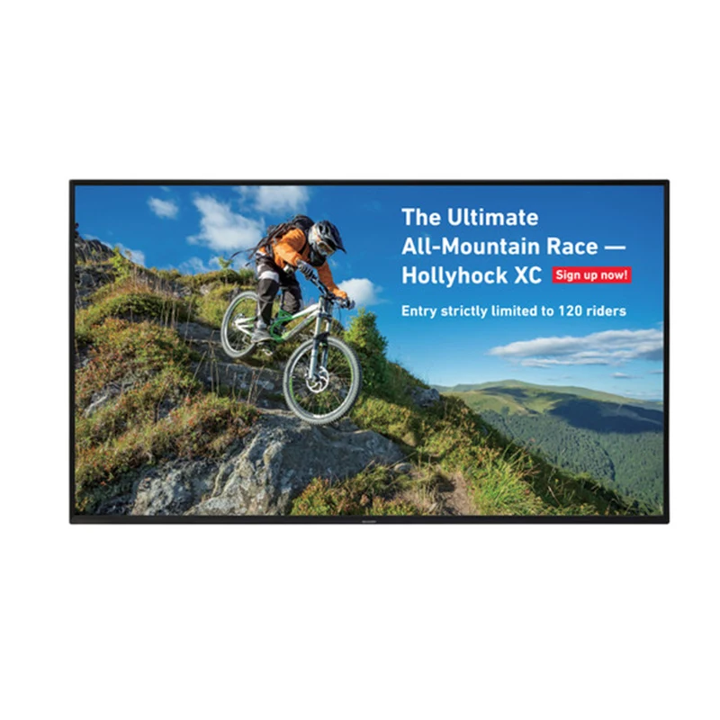 lcd advertising display 5000nit video screen 55 inch indoor smart tv 4K UHD player android digital advertising board