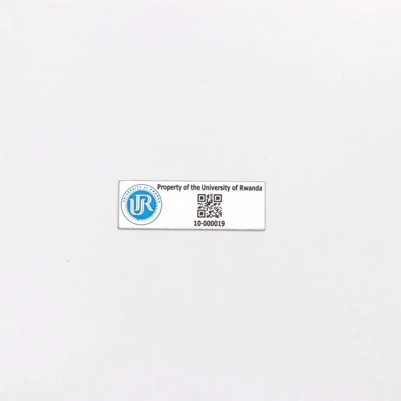 Laser Self Adhesive QR code Metal label Asset Tag Custom Serial Number Barcode Label For Machine