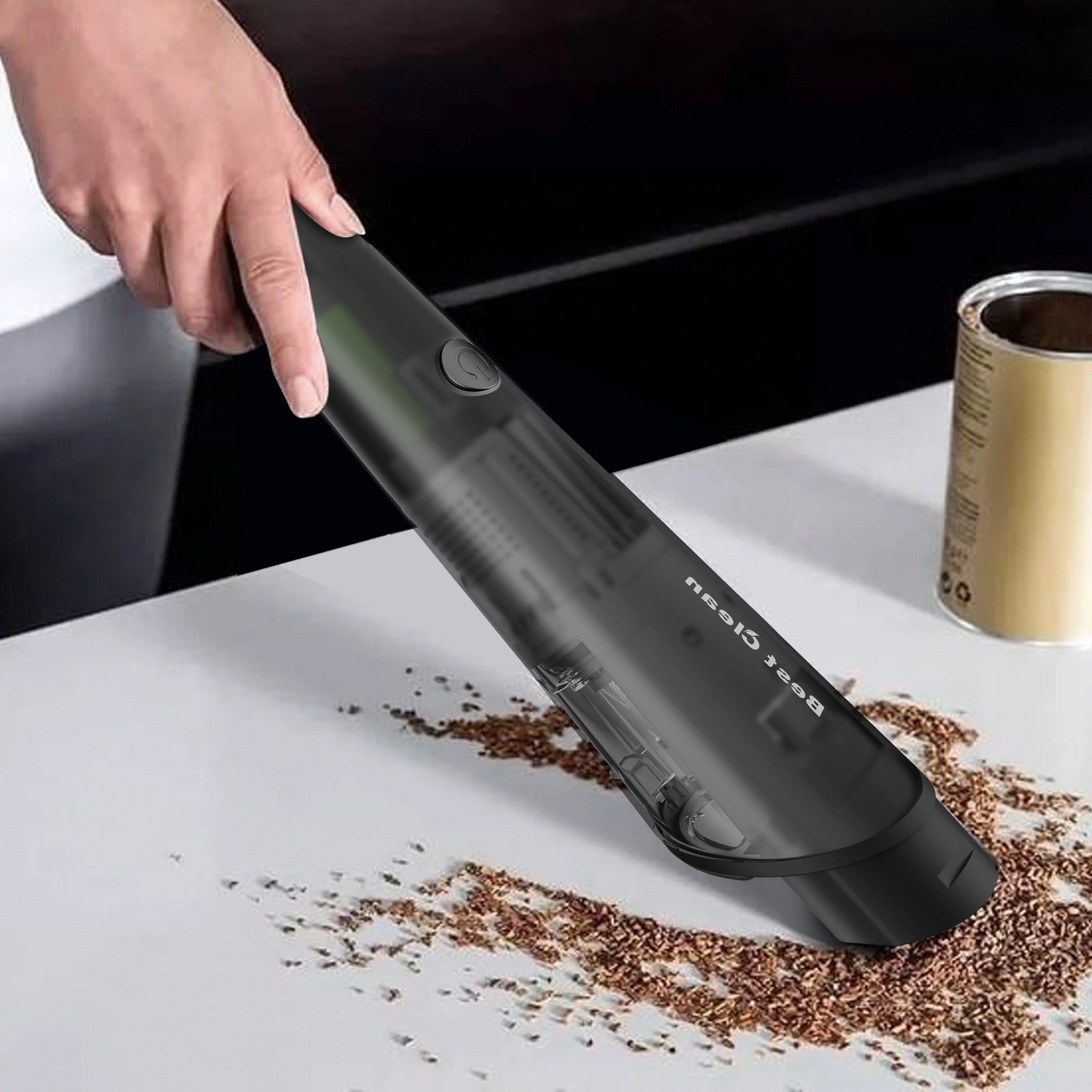 Портативный автомобильный умный мини-пылесос 4 в 1, настольный беспроводной пылесос для влажной и сухой уборки, водонепроницаемый, без мешка, 12 В