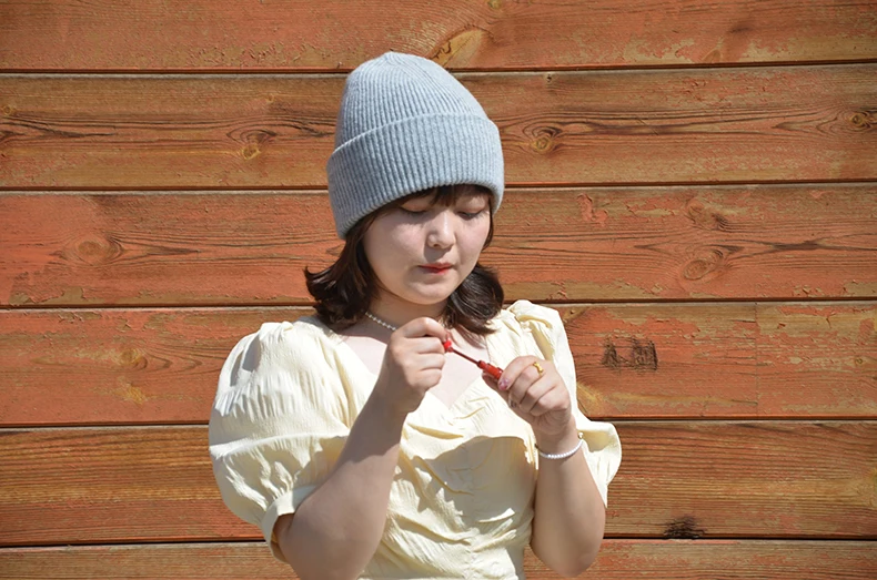 custom knitted pure wool winter beanie hat manufacturer wholesale embroidery logo luxury fashion men women warm cashmere hat cap