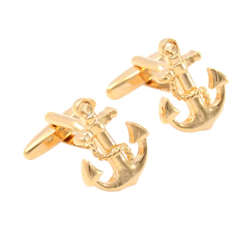 SAVOYSHI Trendy Silver Gold Anchor Cufflinks for Mens Brand Cuff buttons Fashion High Quality Cuff links Gift Jewelry Wholesale