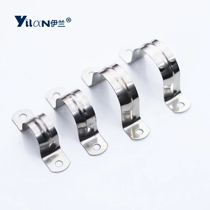 
Pipe clamp stainless steel galvanized U-shaped saddle pipe clamp pipe clamp 