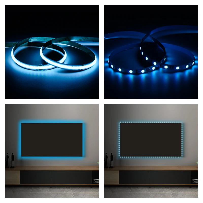 RGB COB LIGHT DC12/24 В шириной 8 мм 576led/m IP20 5 м/roll Светодиодные полосы светодиодной ленты Cob освещение